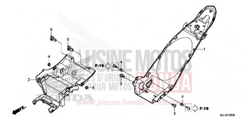 GARDE-BOUE ARRIERE NC700SDE de 2014